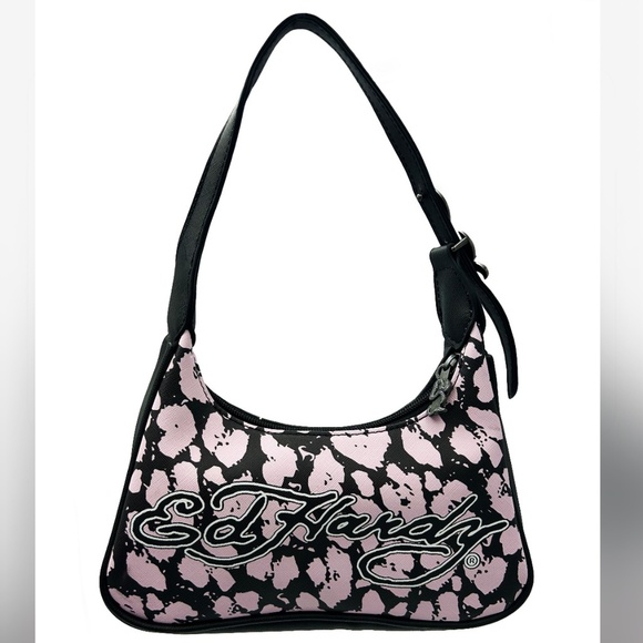 NWT Ed Hardy by Siberia Hills Shoulder Bag with Adjustable Leather Strap - Picture 3 of 3